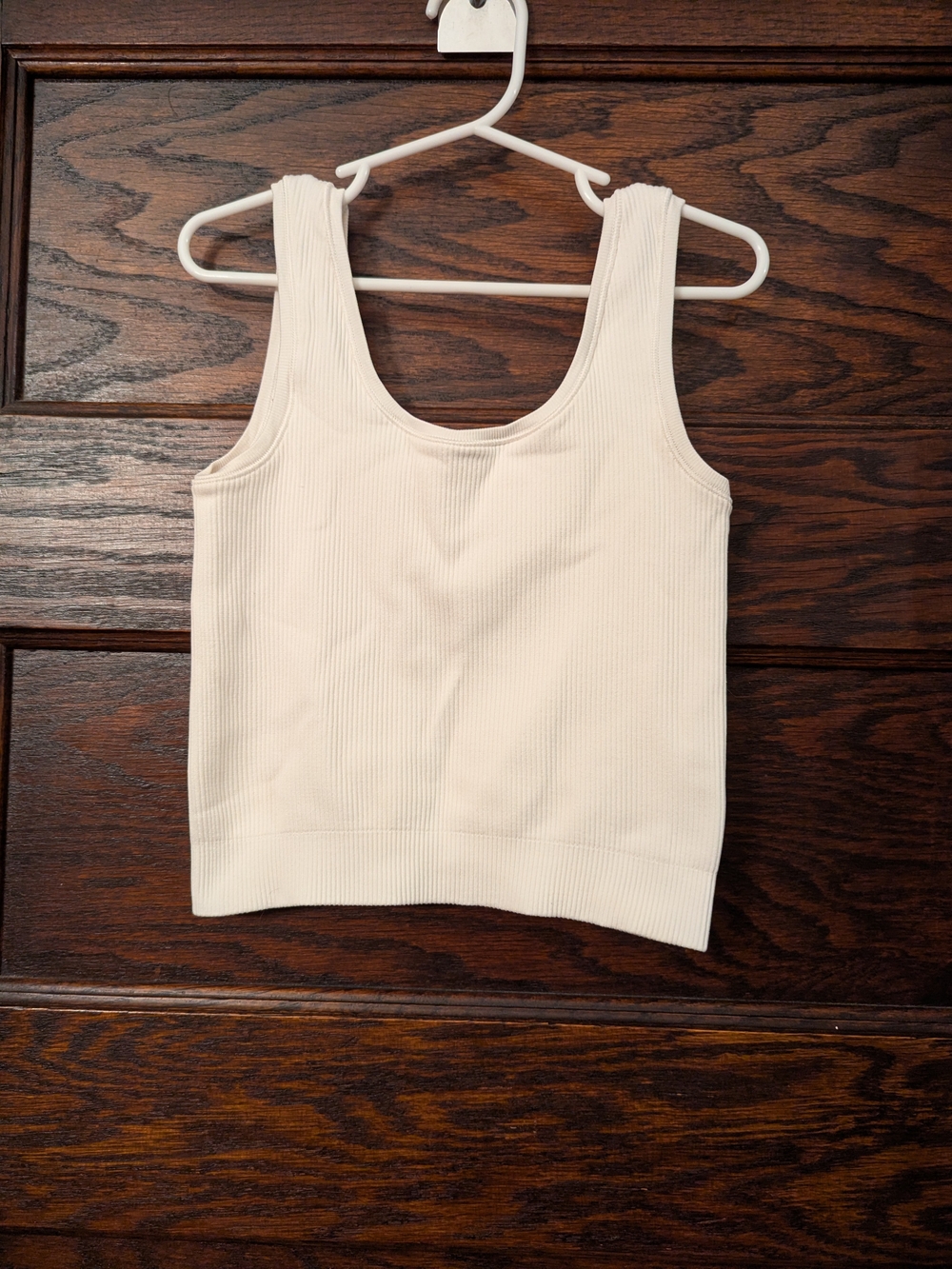 Athleta Girl Rise Above Rib Scoop Tank White - Medium 8/10